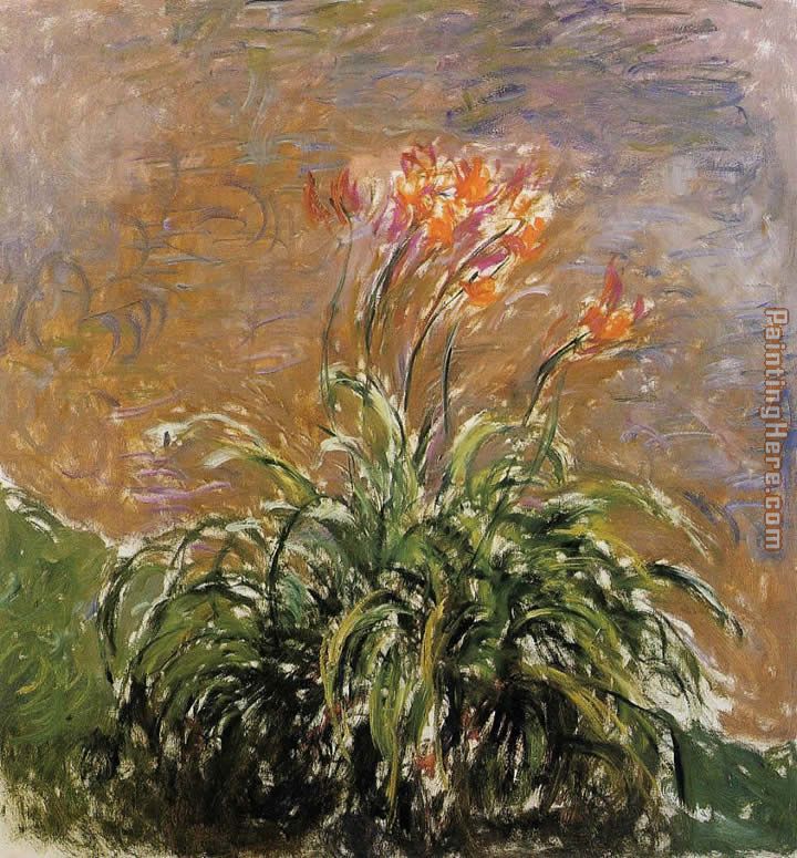 Hamerocallis painting - Claude Monet Hamerocallis art painting